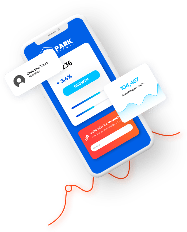 Superhero representing Spark Signal's digital marketing services with glowing logo and powerful design